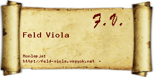 Feld Viola névjegykártya